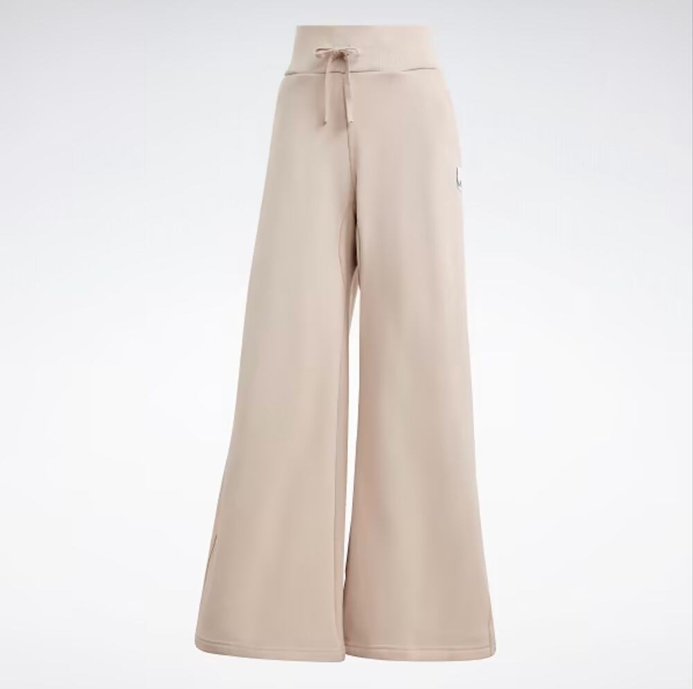 Adidas Lounge Fleece Wide Pants Small petite, discontinued, Wonder Taupe
